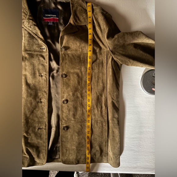 Women’s Suede  Moss Green Coat - Picture 10 of 10